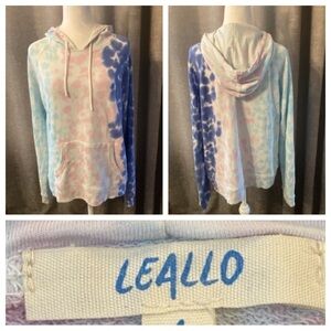 Leallo Tie Dye hoodie hooded Sweatshirt 33355